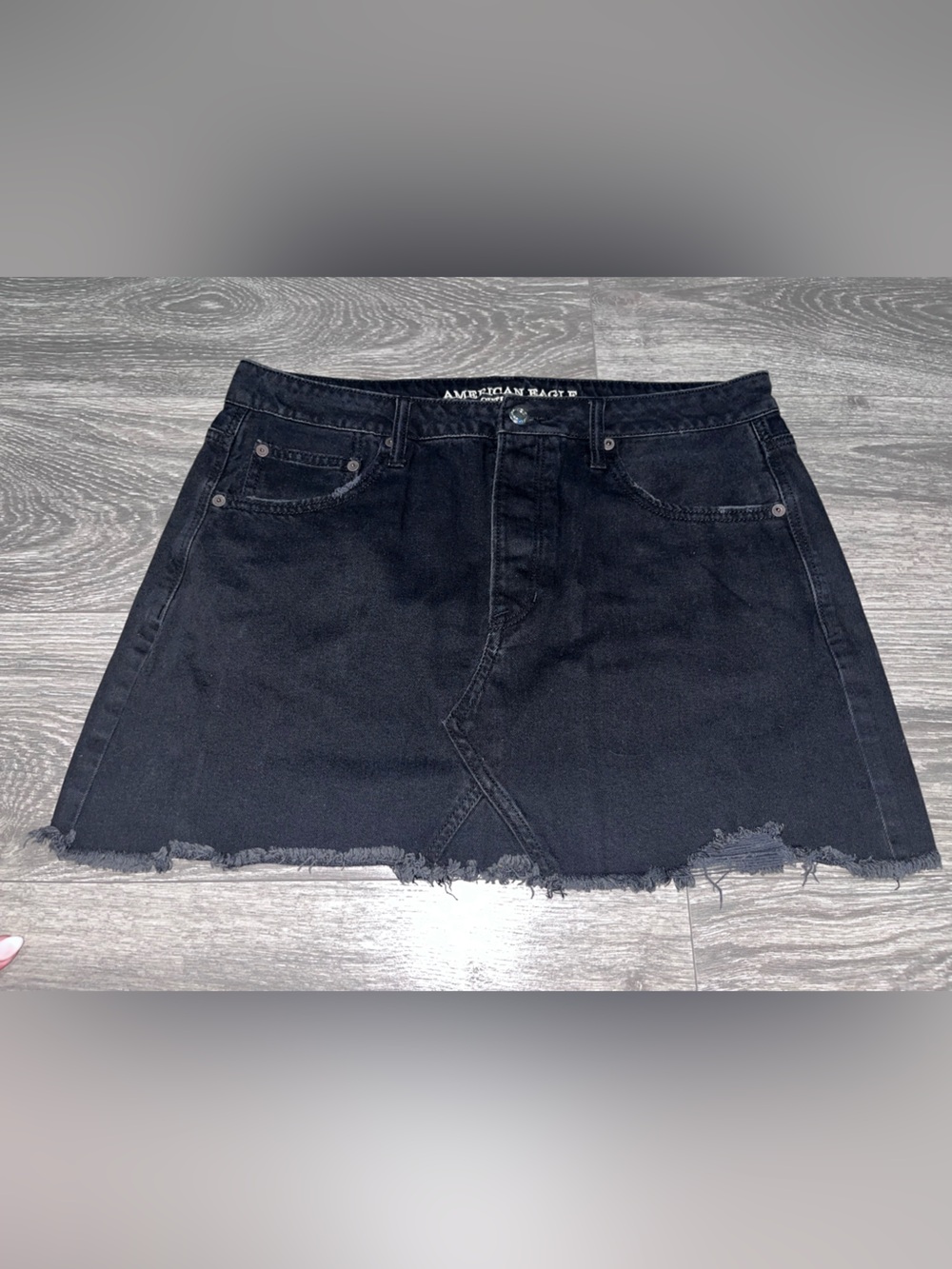 American Eagle Outfitters Black Denim Mini Skirt